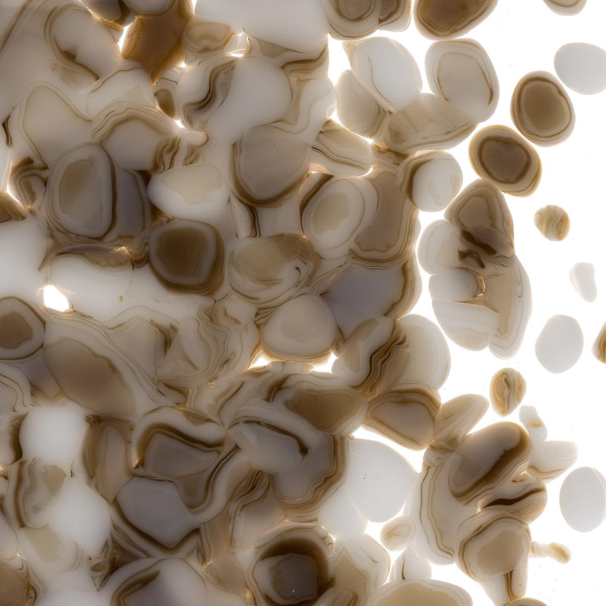 White, Dark Brown 2-Color Mix, Coarse Frit, Fusible