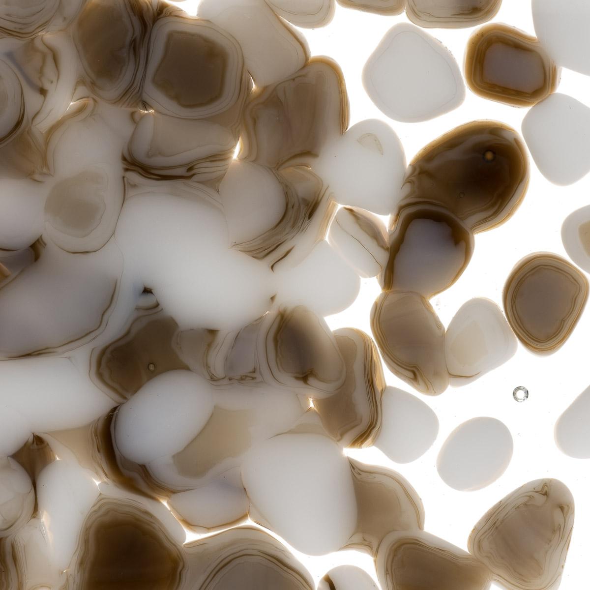 White, Dark Brown 2-Color Mix, Extra Large Frit, Fusible