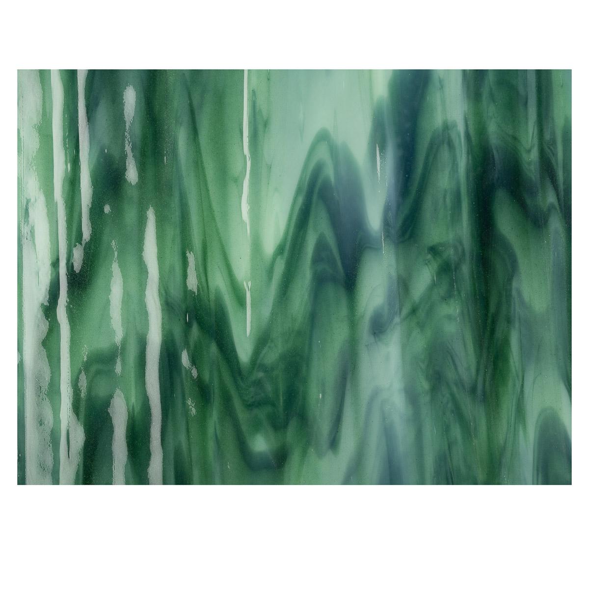 Mint Green Opalescent, Aventurine Green 2-Color Mix, Single-rolled, 3 mm, Fusible