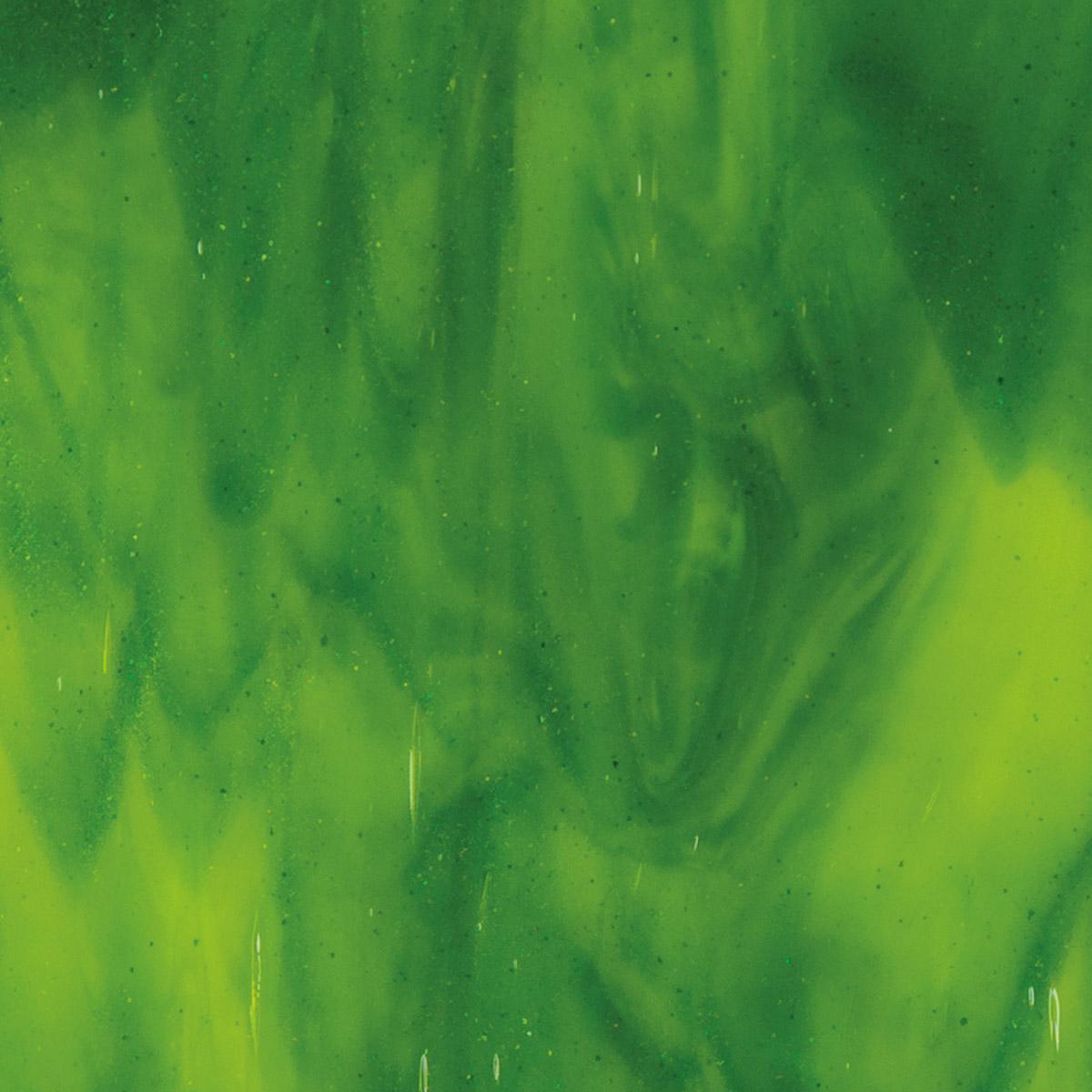 Yellow Opalescent, Aventurine Green 2-Color Mix, Double-rolled, 3 mm, Color Sample, 2 x 2 in.