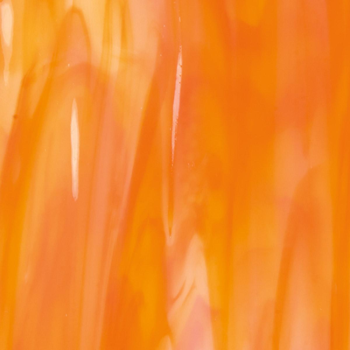 White, Orange Opal 2-Color Mix, Single-rolled, 3 mm, Color Sample, 2 x 2 in.