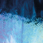 Clear, Blue Aventurine 2-Color Mix, Double-rolled, Iridescent, rainbow, 3 mm, Color Sample, 2 x 2 in.