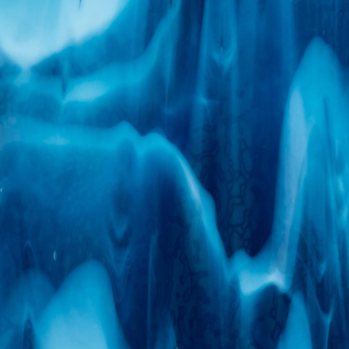 Copper Blue, White Opal 2-Color Mix, Double-rolled, 3 mm, Color Sample, 2 x 2 in.