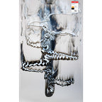 Clear, White, Black 3+ Color Mix, Graffiti, 3 mm, Fusible