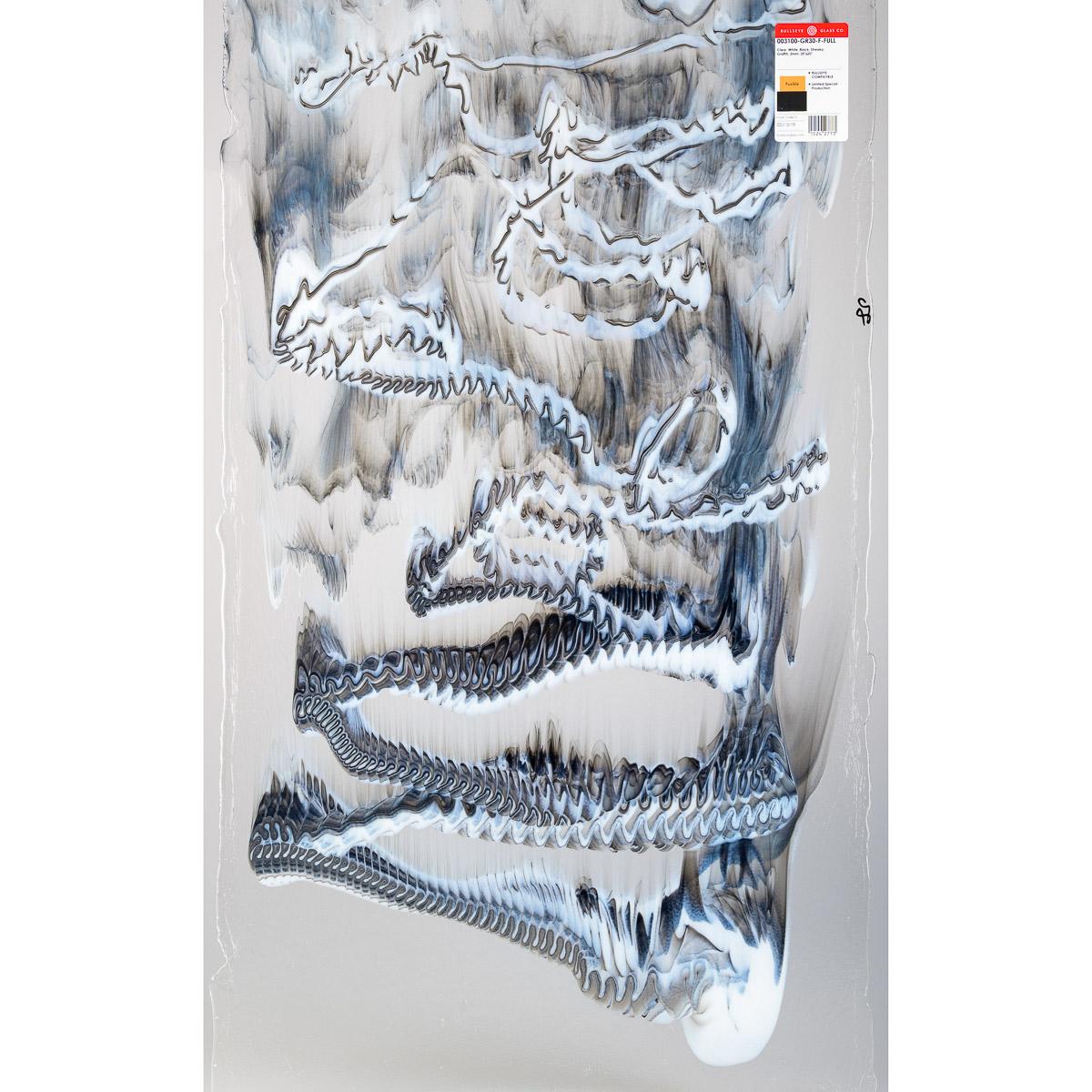 Clear, White, Black 3+ Color Mix, Graffiti, 3 mm, Fusible