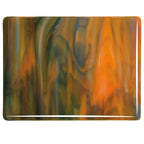 White, Orange Opalescent, Aventurine Green 3+ Color Mix, Double-rolled, 3 mm, Fusible