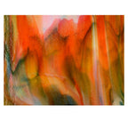 White, Orange Opalescent, Aventurine Green 3+ Color Mix, Double-rolled, 3 mm, Fusible
