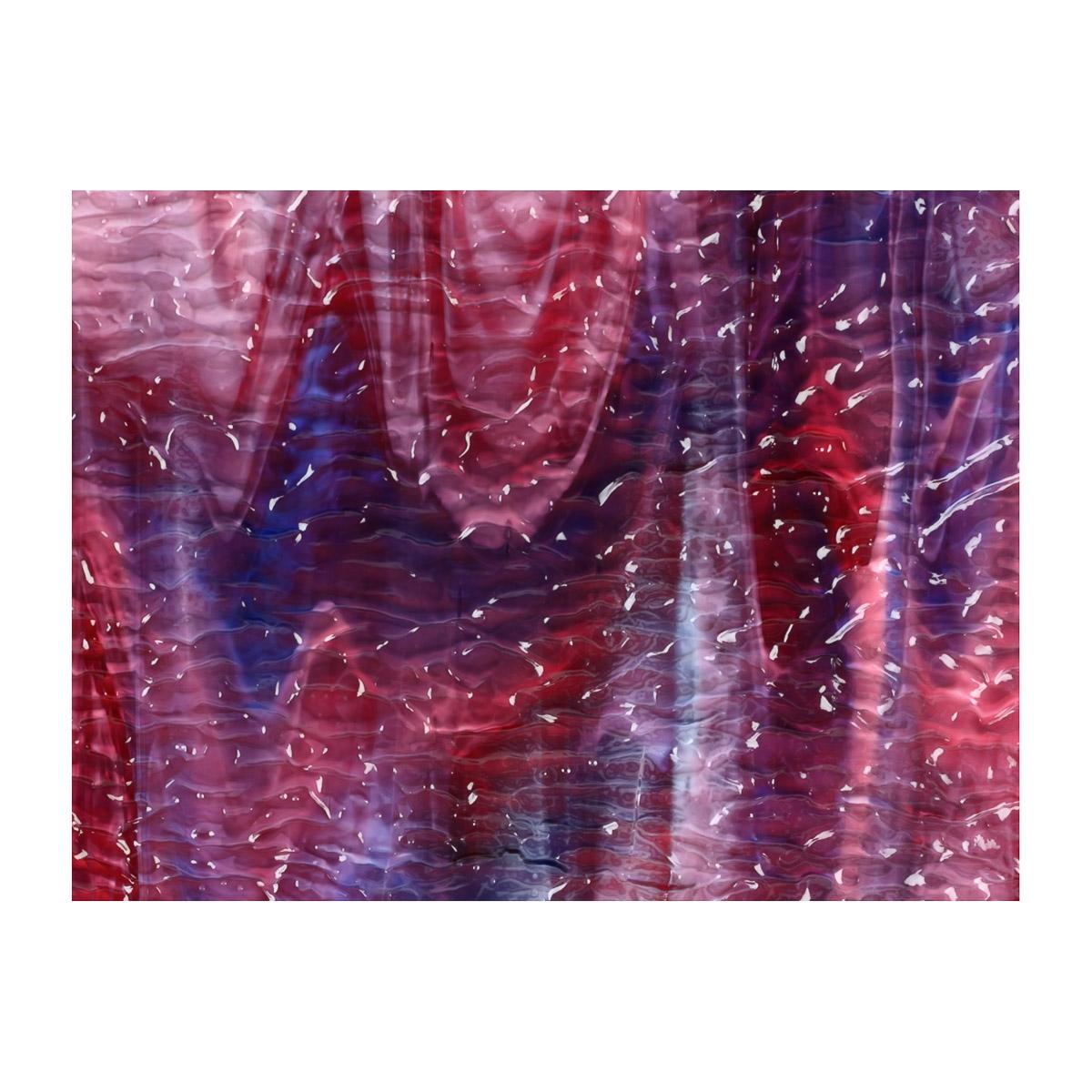 Cranberry Pink, Gold Purple, White 3+ Color Mix, Ripple, 3 mm, Fusible