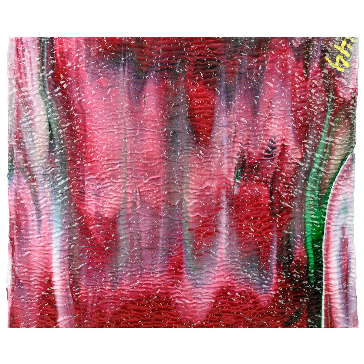 Cranberry Pink, Emerald Green, White 3+ Color Mix, Ripple, 3 mm, Fusible