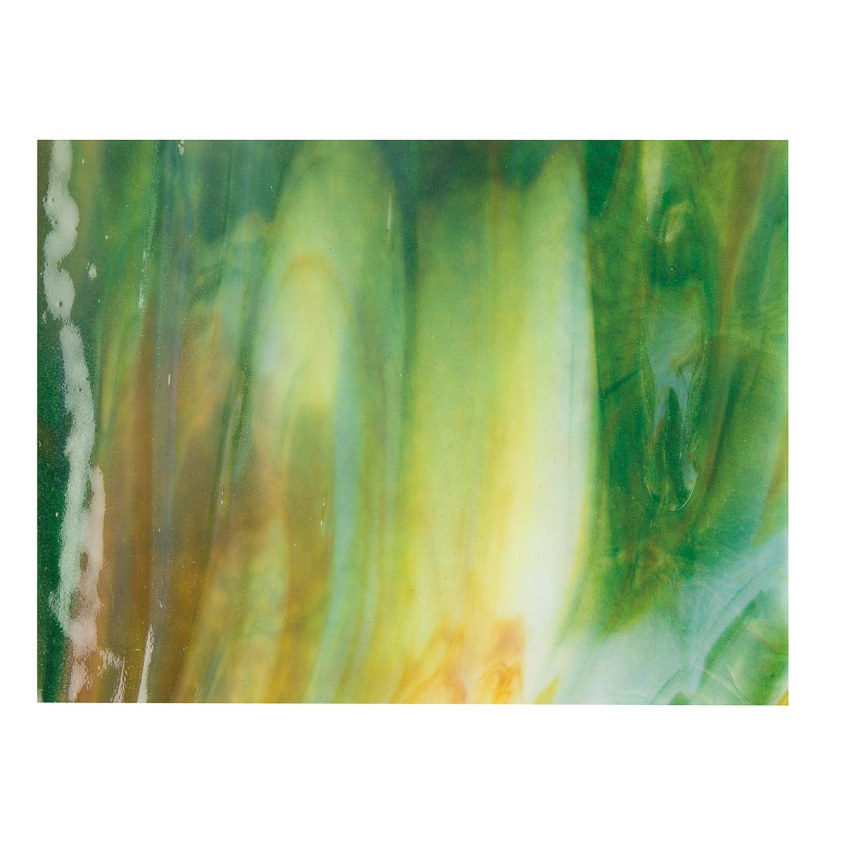 White, Aventurine Green, Caramel Opalescent 3+ Color Mix, Single-rolled, 3 mm, Fusible