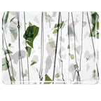 Green and White on Clear Clear Base Collage, Single-rolled, 3 mm, Fusible
