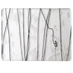 White (with Black Streamers) on Clear Clear Base Collage, Single-rolled, 3 mm, Fusible