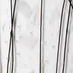 White (with Black Streamers) on Clear Clear Base Collage, Single-rolled, 3 mm, Color Sample, 2 x 2 in.