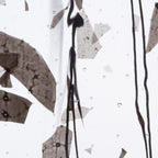 Black with Black Streamers on Clear Clear Base Collage, Single-rolled, 3 mm, Color Sample, 2 x 2 in.