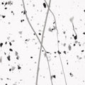 Gray and Black Frit, White Streamers Clear Base Collage, Single-rolled, 3 mm, Color Sample, 2 x 2 in.