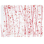 Red Frit, Red Streamers Clear Base Collage, Single-rolled, 3 mm, Fusible