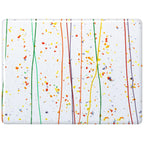 Rainbow Frit and Streamers on Clear Clear Base Collage, Single-rolled, 3 mm, Fusible