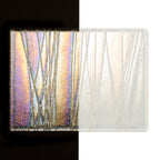 Clear with Clear Streamers Clear Base Collage, Double-rolled, Iridescent, rainbow, 3 mm, Fusible