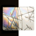 Black Chopstix Clear Base Collage, Double-rolled, Iridescent, rainbow, 3 mm, Fusible