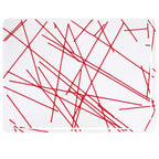 Red Chopstix Clear Base Collage, Double-rolled, 3 mm, Fusible