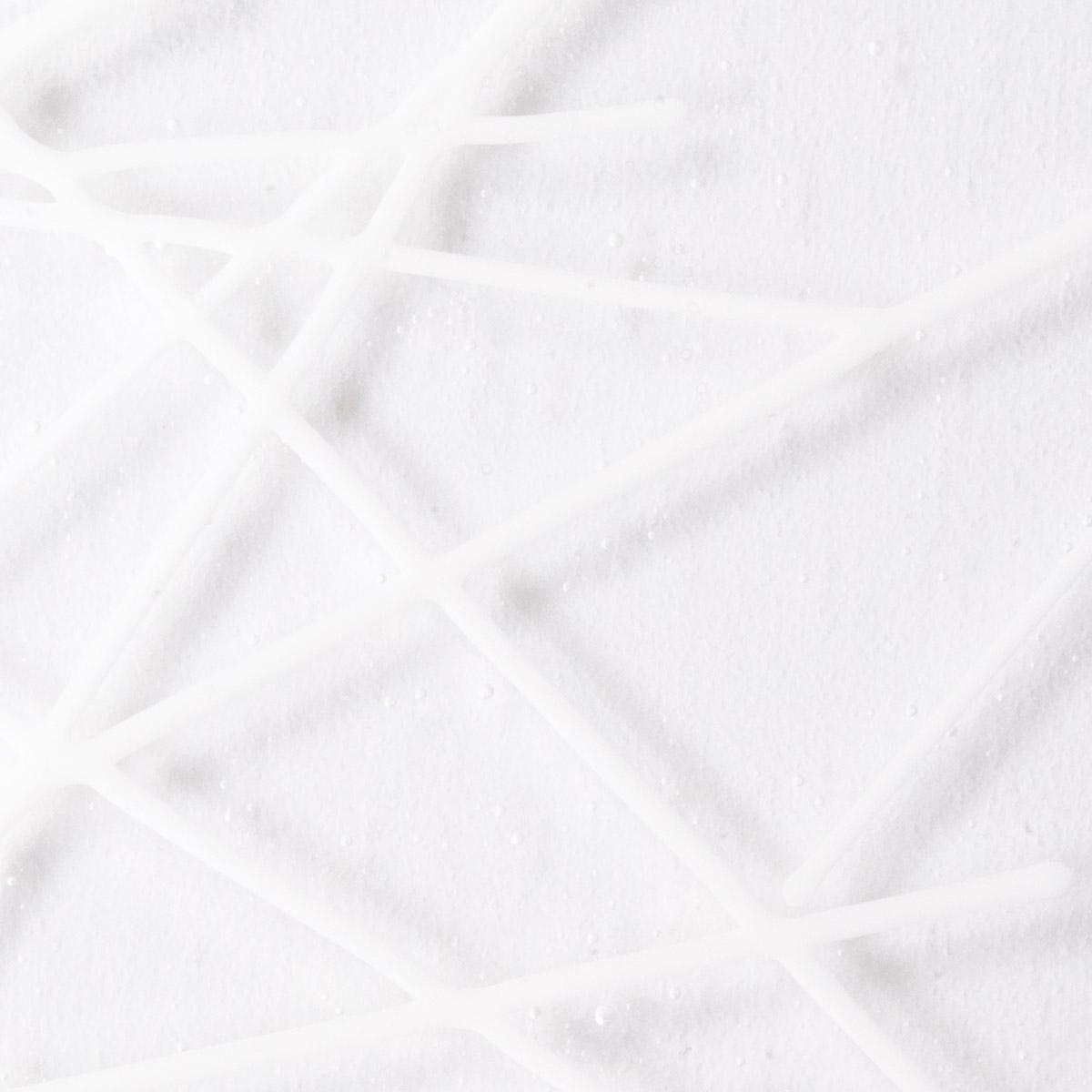 White Chopstix Clear Base Collage, Double-rolled, 3 mm, Color Sample, 2 x 2 in.