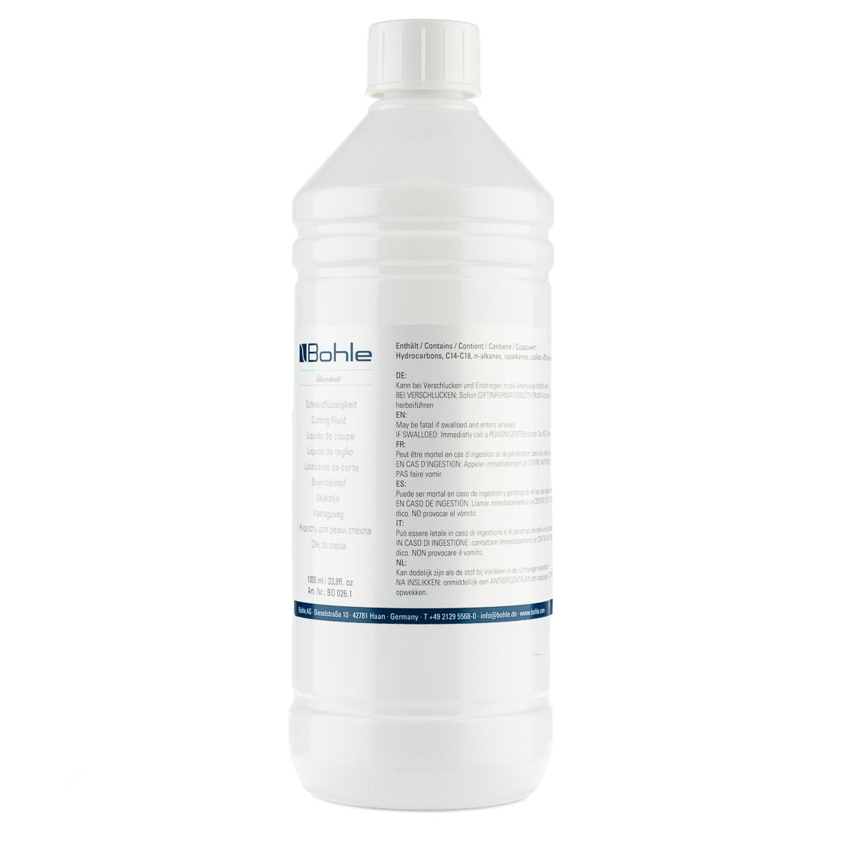 Bohle Silberschnitt Cutting Fluid, One-liter refill container