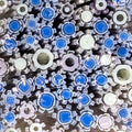 Murrine Sticks, Petal Pink and Cobalt Blue Flowers, Pack