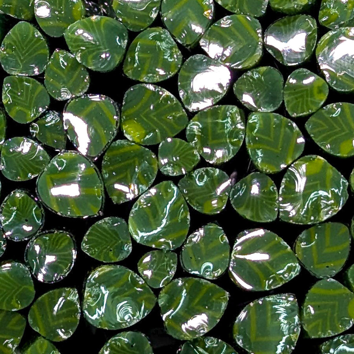Murrine Sticks, Dark Forest Green Leaves, Pack