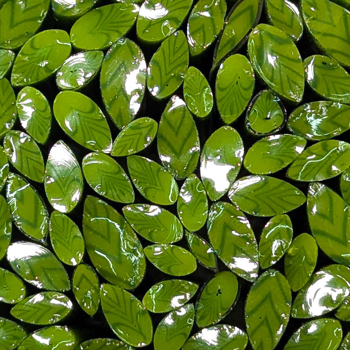 Murrine Sticks, Spring Green, Leaves, Pack