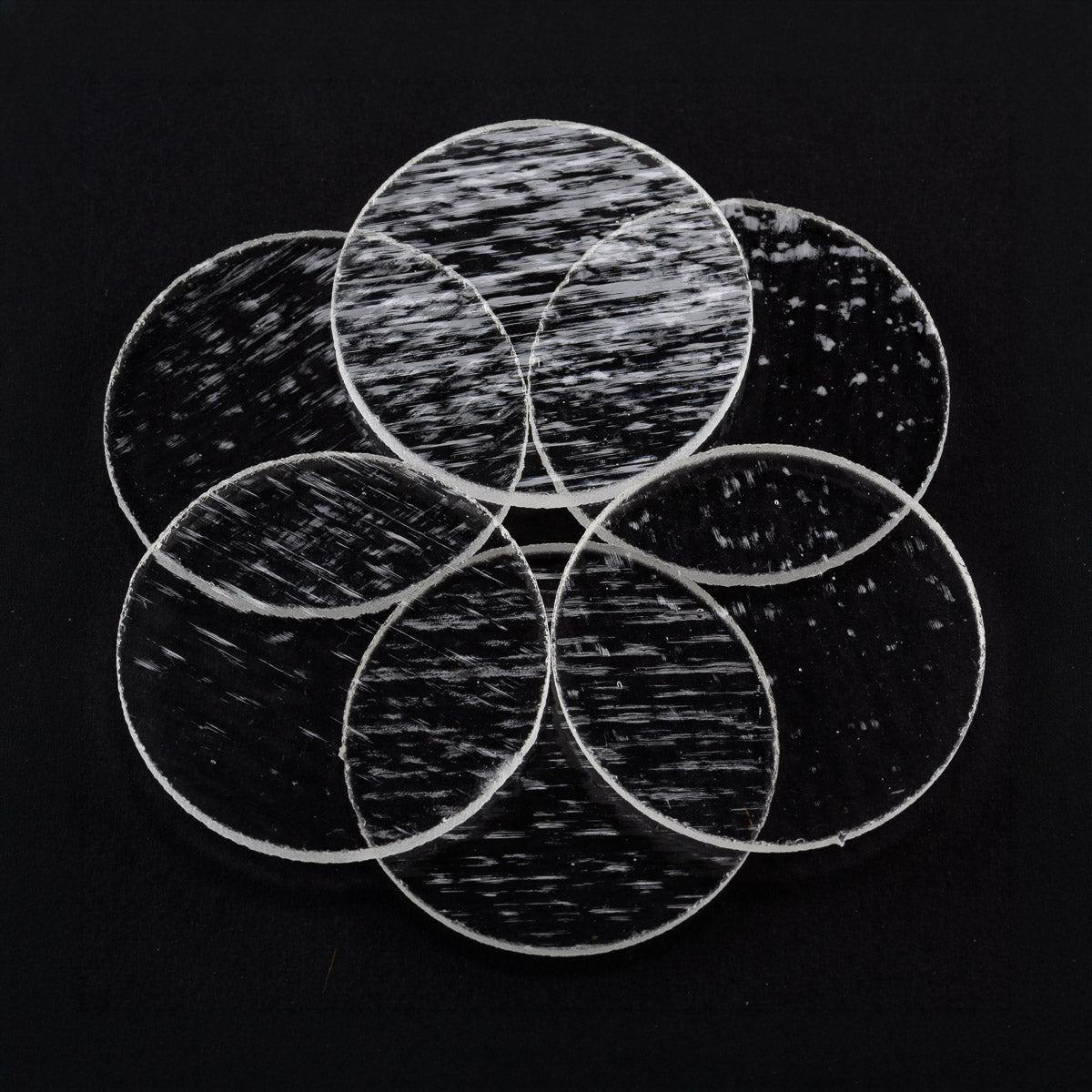 2" Fusible Clear Circles, 6 Pk