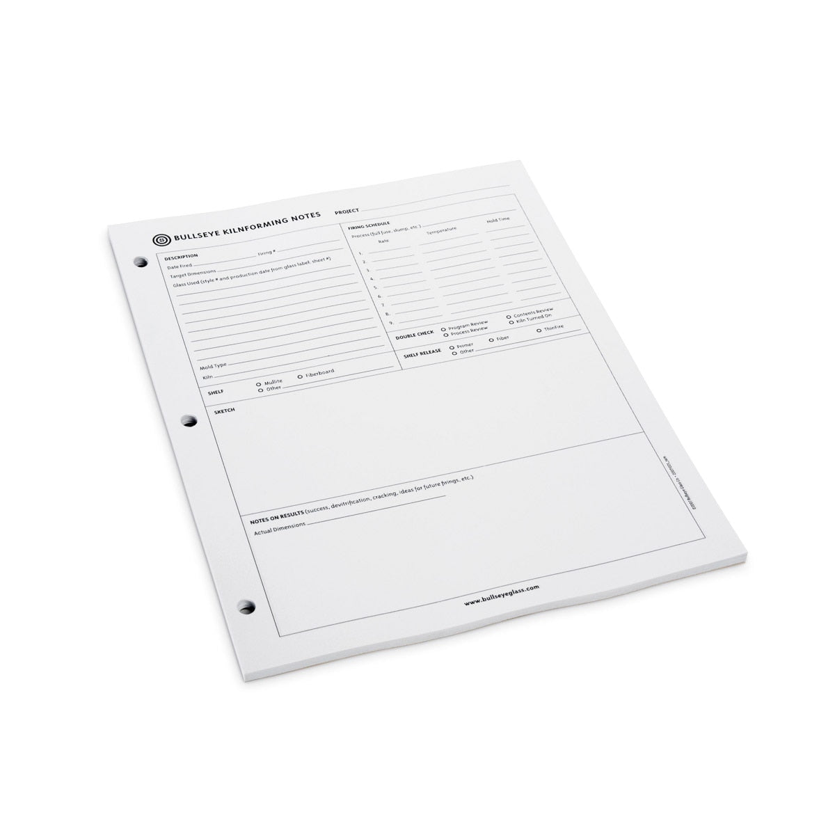 Bullseye Kilnforming Notes Pad