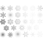Decal, Snowflakes, Small, Platinum