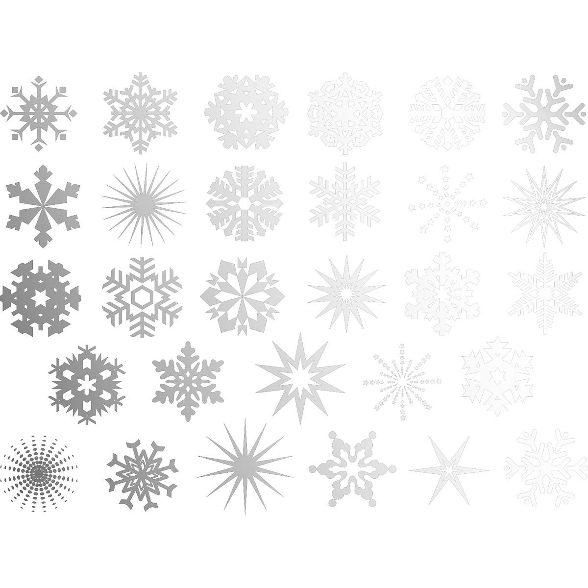 Decal, Snowflakes, Small, Platinum