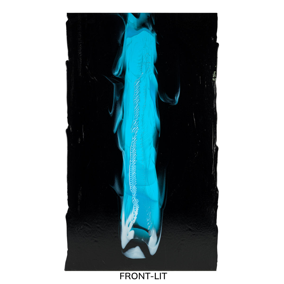 Black Opalescent, White Opalescent, Turquoise Transparent Double Cascade, 3+ Color Mix, Double-rolled, 3mm, Fusible