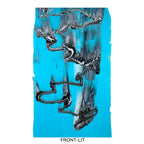 Light Cyan Opalescent, White Opalescent, Black Opalescent Graffiti, 3+ Color Mix, Double-rolled, 3mm, Fusible