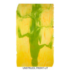 Pumpkin Orange Opalescent with Pea Pod Green Opalescent Infusion, 2-Color Mix, Double-rolled, 3 mm, Fusible