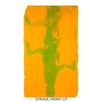 Pumpkin Orange Opalescent with Pea Pod Green Opalescent Infusion, 2-Color Mix, Double-rolled, 3 mm, Fusible