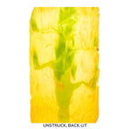 Pumpkin Orange Opalescent with Pea Pod Green Opalescent Infusion, 2-Color Mix, Double-rolled, 3 mm, Fusible