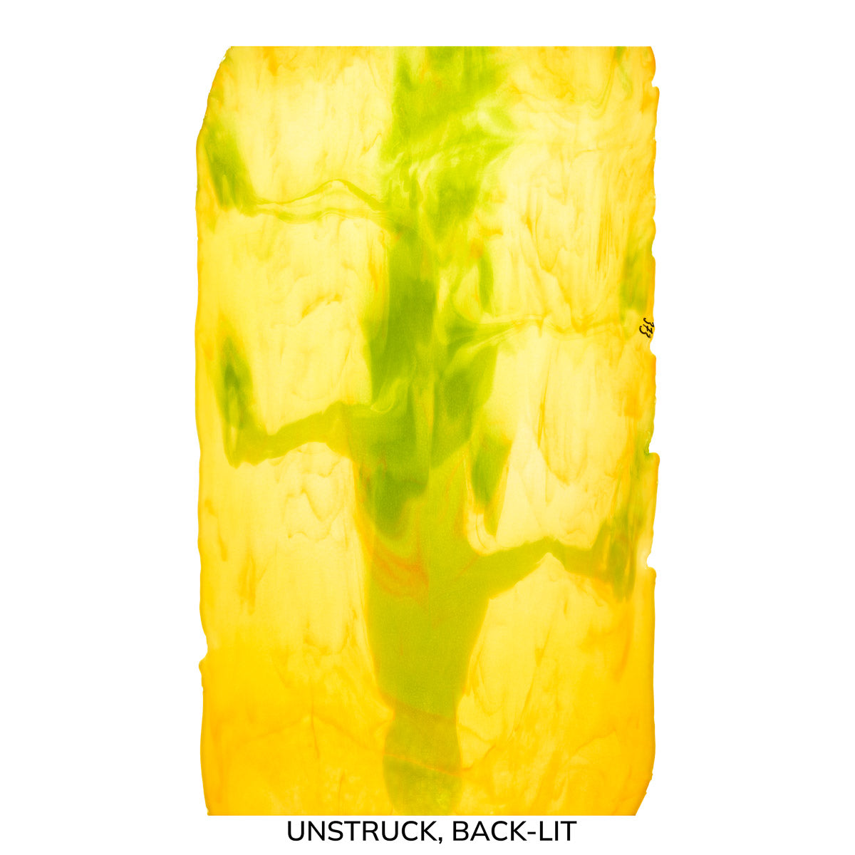 Pumpkin Orange Opalescent with Pea Pod Green Opalescent Infusion, 2-Color Mix, Double-rolled, 3 mm, Fusible