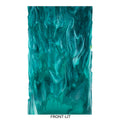 Peacock Blue Transparent, White Opalescent, Aquamarine Blue Transparent, 3+ Color Mix, Double-rolled, 3 mm, Fusible