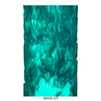 Peacock Blue Transparent, White Opalescent, Aquamarine Blue Transparent, 3+ Color Mix, Double-rolled, 3 mm, Fusible