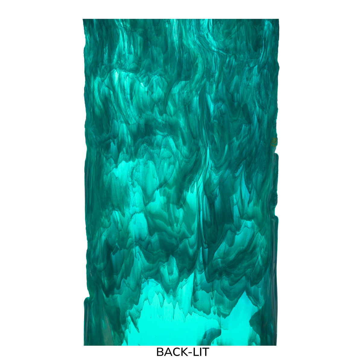 Peacock Blue Transparent, White Opalescent, Aquamarine Blue Transparent, 3+ Color Mix, Double-rolled, 3 mm, Fusible