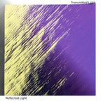 Dichro on Clear, Blue/Gold Transparent, Thin-rolled, 2 mm, Fusible, 3 x 3 in.