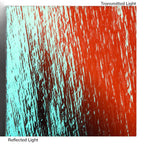 Dichro on Clear, Crinklized, Red/Silver Blue Transparent, Thin-rolled, 2 mm, Fusible, 3 x 3 in.