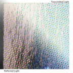 Dichro on Clear, Sm Dots Transparent, Thin-rolled, 2 mm, Fusible, 3 x 3 in.