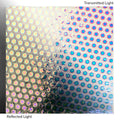Dichro on Clear, Med Dots Transparent, Thin-rolled, 2 mm, Fusible, 3 x 3 in.