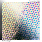Dichro on Clear, Med Dots Transparent, Thin-rolled, 2 mm, Fusible, 3 x 3 in.