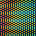 Dichro on Clear, Med Dots Transparent, Thin-rolled, 2 mm, Fusible, 3 x 3 in.