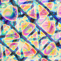 Dichro on Black, Geodesic, Mixture Opalescent, Thin-rolled, 2 mm, Fusible, 3 x 3 in.