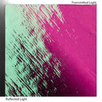Dichro on Clear, Magenta/Green Transparent, Thin-rolled, 2 mm, Fusible, 3 x 3 in.